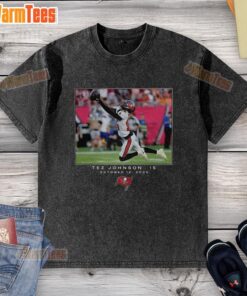Top Tez Johnson Tampa Bay Buccaneers NFL Week 6 2025 washed t-shirt featuring vibrant team colors and logo design.