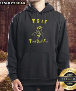 Top TGIF Thank God I Fck hoodie in black, perfect for casual wear and expressing weekend vibes.