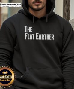 Alt Text: Top The Flat Earther hoodie featuring a bold graphic design, perfect for fans of flat Earth theories and casual wear.