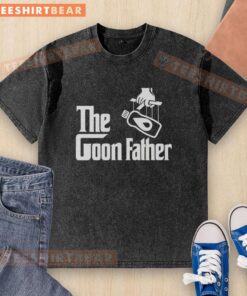Top The Goon Father washed t-shirt featuring a stylish graphic design, perfect for casual wear and fans of unique apparel.