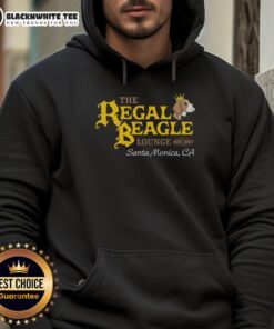Top The Regal Beagle Lounge Est. 1977 hoodie featuring a stylish design and vibrant colors, perfect for casual wear.