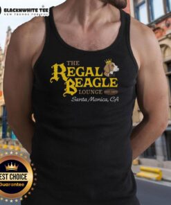 Top-The-Regal-Beagle-Lounge-Est-1977-Tank-Top featuring vintage design and comfortable fit for casual wear.