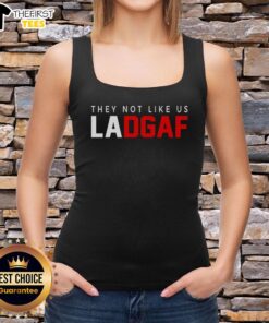 Top-They-Not-Like-Us-Ladgaf-2025 tank top featuring a bold graphic design and vibrant colors for trendy casual wear.