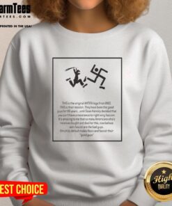 Original Antifa logo from WWII featured on a stylish sweatshirt, perfect for history and activism enthusiasts.