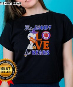 Chicago Bears Ladies Tee featuring Snoopy, perfect for fans showing love and support for the team.