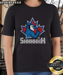 Top Toronto Blue Jays MLB Ace SHHHHHH mascot ladies tee featuring vibrant design and team logo for stylish fans.