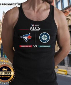 2025 ALCS Game Day tank top featuring Toronto Blue Jays vs Seattle Mariners design for MLB postseason fans.