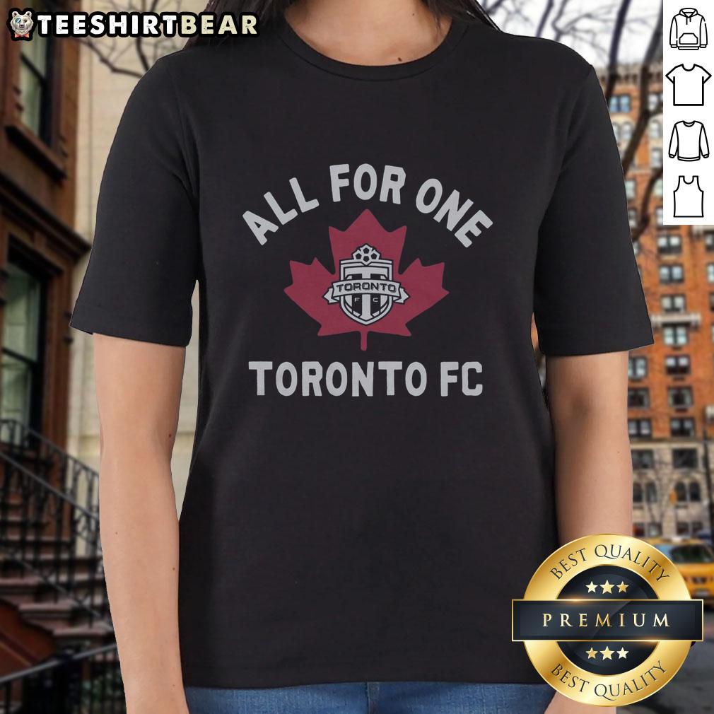 Top Toronto Fc All For One Ladies Tee Alt Text: Top Toronto FC All For One Ladies Tee featuring vibrant team colors and stylish design for passionate fans.