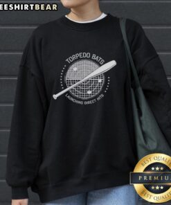 Top Torpedo Bats launching direct hits in a baseball sweatshirt, showcasing sports passion and performance.