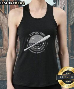 Top Torpedo Bats launching direct hits in action on a stylish baseball tank top design for sports enthusiasts.
