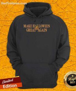 Top Trump Pumpkin Make Halloween Great Again hoodie featuring a festive design for a fun Halloween celebration.