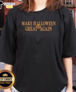 Top Trump Pumpkin Make Halloween Great Again Ladies Tee, featuring a fun Halloween-themed graphic for stylish festive wear.