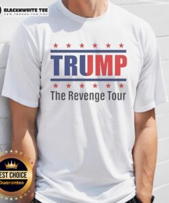 Top Trump The Revenge Tour T-Shirt featuring bold graphics and vibrant colors, perfect for fans of the iconic game.