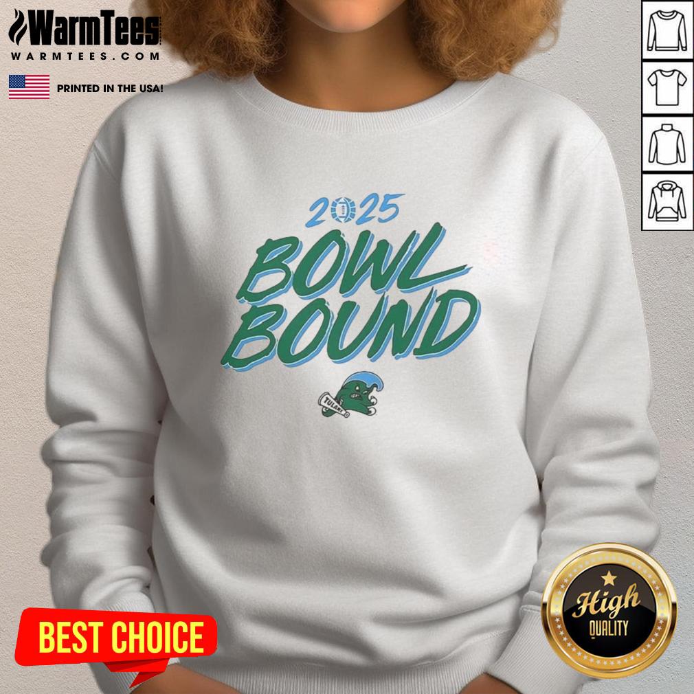 top-tulane-green-wave-bowl-bound-2025-sweatshirt Alt Text: Top Tulane Green Wave Bowl Bound 2025 Sweatshirt featuring team logo and vibrant colors for fans.