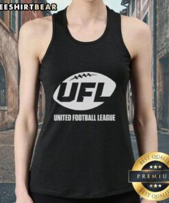 Top UFL United Football League primary logo tank top featuring a vibrant design for sports enthusiasts.