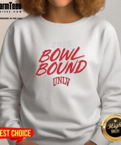 Alt Text: UNLV Rebels Football 2025 Bowl Bound Sweatshirt, featuring team colors and logo, perfect for fans and supporters.