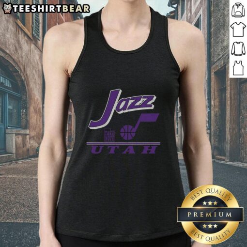Vintage tank top featuring the Top Utah Jazz Fly By design, perfect for fans and fashion enthusiasts.