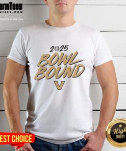 Top Vanderbilt Commodores Bowl Bound 2025 T-Shirt featuring team colors and logo, perfect for fans celebrating the season.