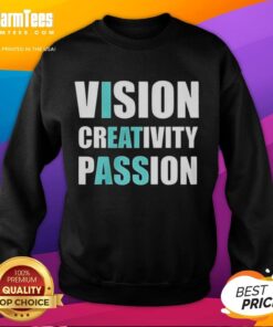 Top Vision Creativity Passion Sweatshirt featuring a bold graphic design in vibrant colors, perfect for stylish comfort.