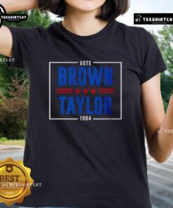 Top Vote for Brown Taylor Ladies Tee, showcasing stylish design and comfortable fit for women's casual wear.