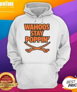 Funny football hoodie featuring 'Top Wahoos Stay Poppin' design, perfect for game day and casual wear.