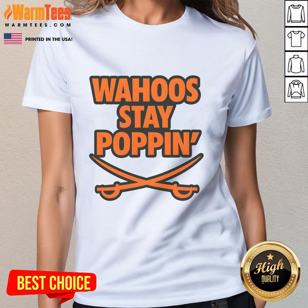 top-wahoos-stay-poppin-funny-football-ladies-tee Funny football ladies tee featuring 'Top Wahoos Stay Poppin' design, perfect for game day style and team spirit.