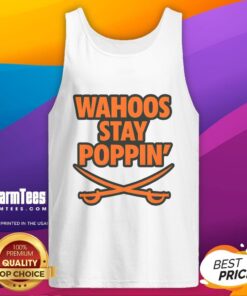 Funny football tank top featuring 'Top Wahoos Stay Poppin' design, perfect for game day and casual wear.