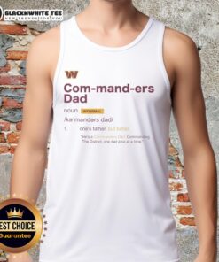 Top Washington Commanders Dad Definition Tank Top featuring a bold graphic and comfortable fit for loyal fans.