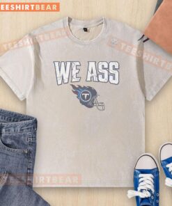 Alt Text: Tennessee Titans football helmet graphic on a washed t-shirt, perfect for fans and casual wear.