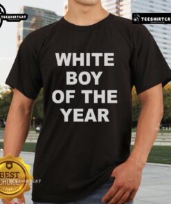 Stylish Top White Boy Of The Year T-Shirt featuring bold graphics, perfect for casual wear and celebrating achievements.