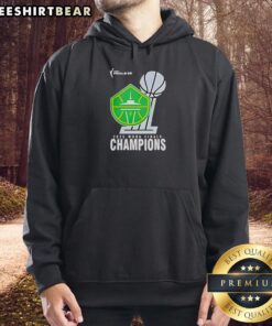 Alt Text: 2025 WNBA Champions Seattle Storm Finals Hoodie from Top WNBA Shop showcasing team colors and logo.