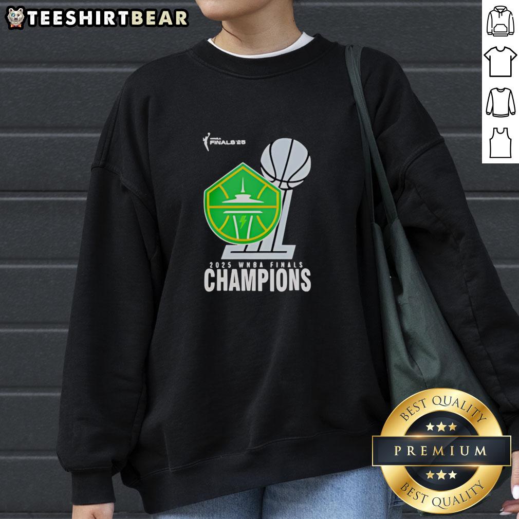 Top Wnba Shop 2025 Wnba Champions Seattle Storm Finals Sweatshirt 2025 WNBA Champions Seattle Storm Finals sweatshirt showcasing team logo and vibrant colors, perfect for fans.