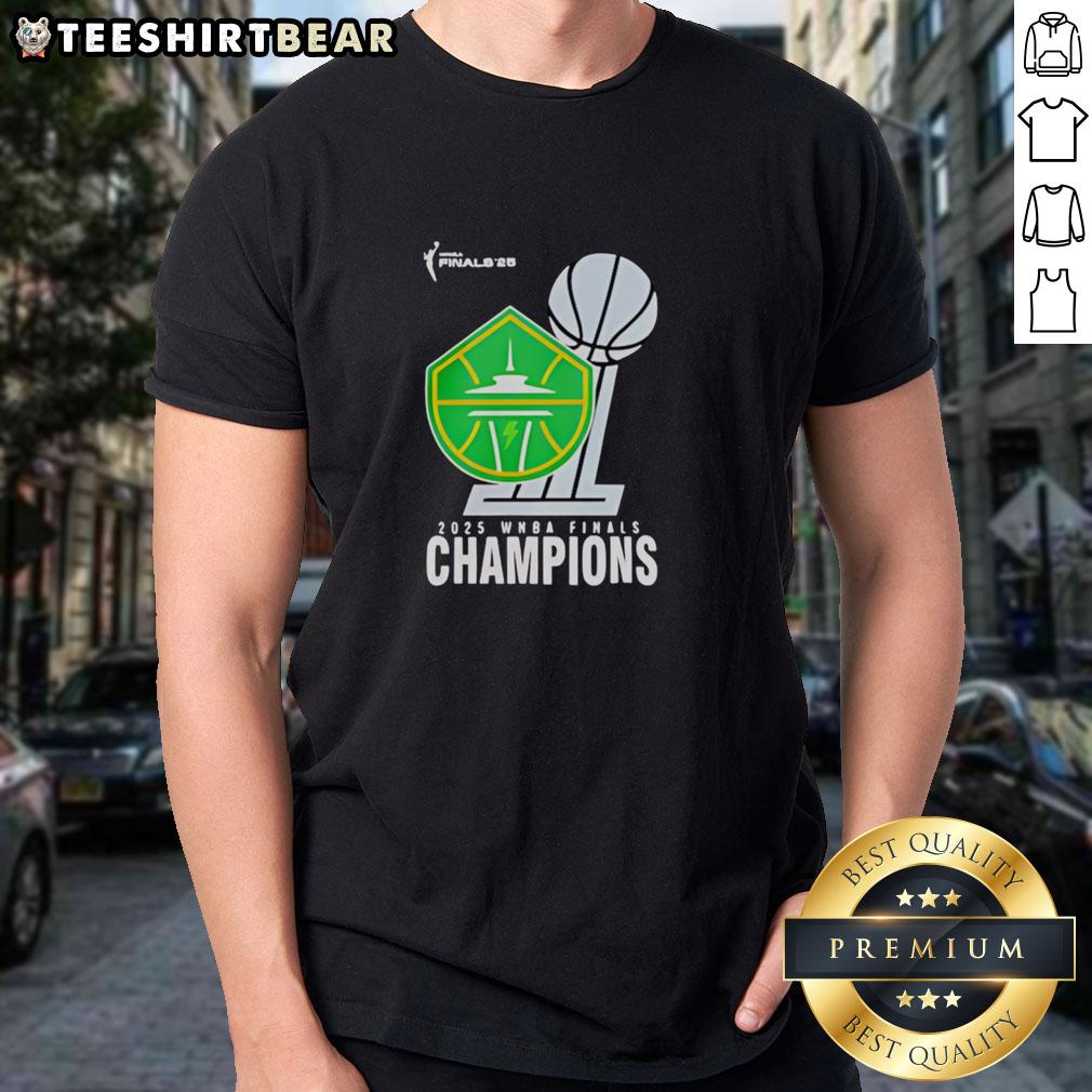 Top Wnba Shop 2025 Wnba Champions Seattle Storm Finals T Shirt 2025 WNBA Champions Seattle Storm Finals T-Shirt from Top WNBA Shop, featuring vibrant team colors and logo design.