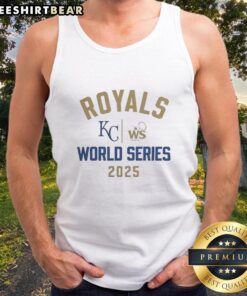 Top World Series MLB Kansas City Royals 2025 Baseball WS logo on a stylish tank top for fans and collectors.