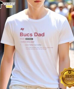 Official Tampa Bay Buccaneers Dad Definition T-Shirt featuring a bold graphic, perfect for proud Buccaneers fans.