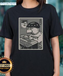 Alt Text: Stylish Pretty Yokai Synths Japanese Retro Ladies Tee featuring colorful yokai designs for a trendy, vintage look.