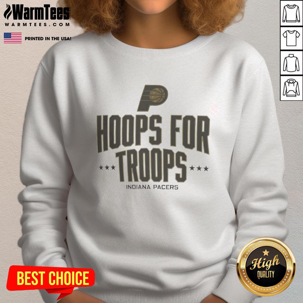 awesome-hoops-for-troops-indiana-pacers-basketball-sweatshirt Awesome Hoops for Troops Indiana Pacers basketball sweatshirt featuring team logo and vibrant colors for fans.