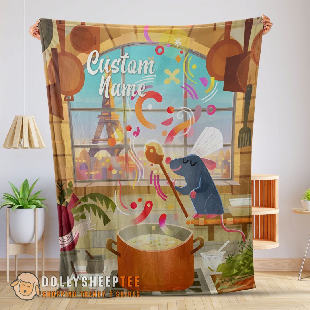 Official Perfect Pixar Ratatouille Warm & Soft Remy Chief Blanket Fleece Customized Blanket-mk-01 (1)