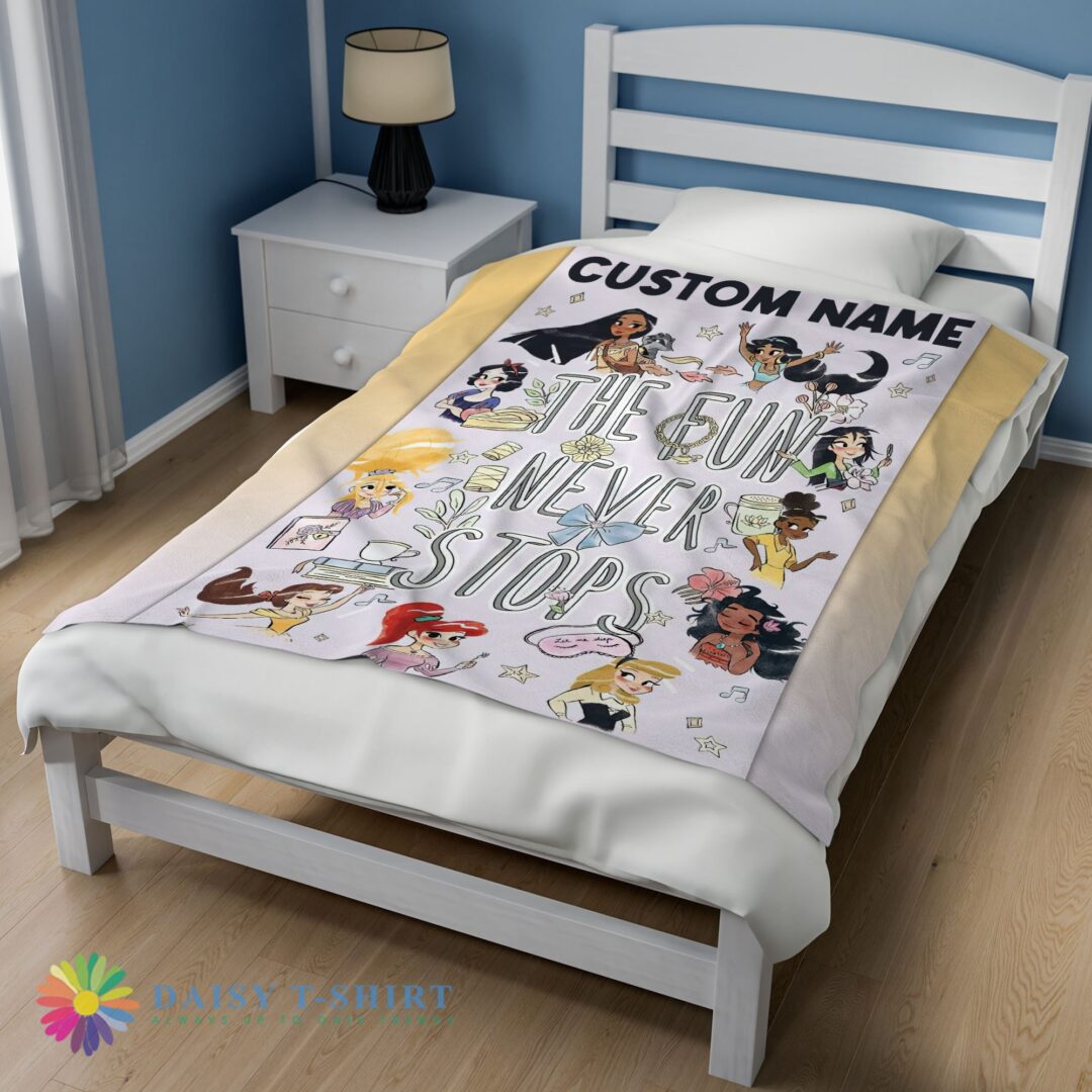 Perfect Disney Princess The Fun Never Stops Blanket Fleece Customized Blanket