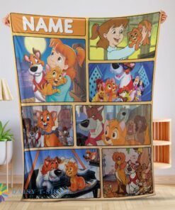 Awesome Disney Oliver & Company Jenny Foxworth Oliver Dodger With Friends Blanket Fleece Customized Blanket