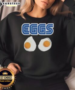 Awesome 2 Eggs Omelet Sega Parody Logo Sweatshirt featuring a colorful retro design and playful graphics.