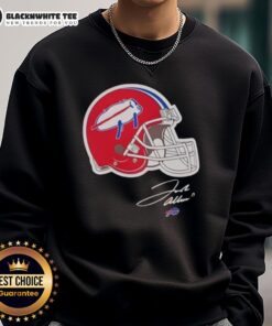 Awesome Buffalo Bills New Era Billustration Helmet Signature Sweatshirt featuring team colors and logo design.