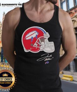 Awesome Buffalo Bills New Era Billustration Helmet Signature Tank Top featuring vibrant team colors and logo design.