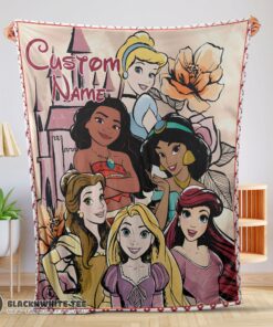 Awesome Cute Disney Cartoon Princess Characters Blanket Fleece Customized Blanket
