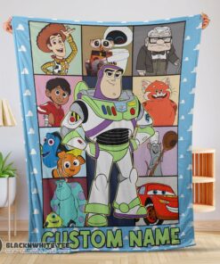 Awesome Cute Disney Pixar Toy Story Buzz Lightyear With Friends Blanket Fleece Customized Blanket