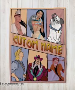 Awesome Cute Disney Pocahontas Meeko Percy John Smith Blanket Fleece Customized Blanket