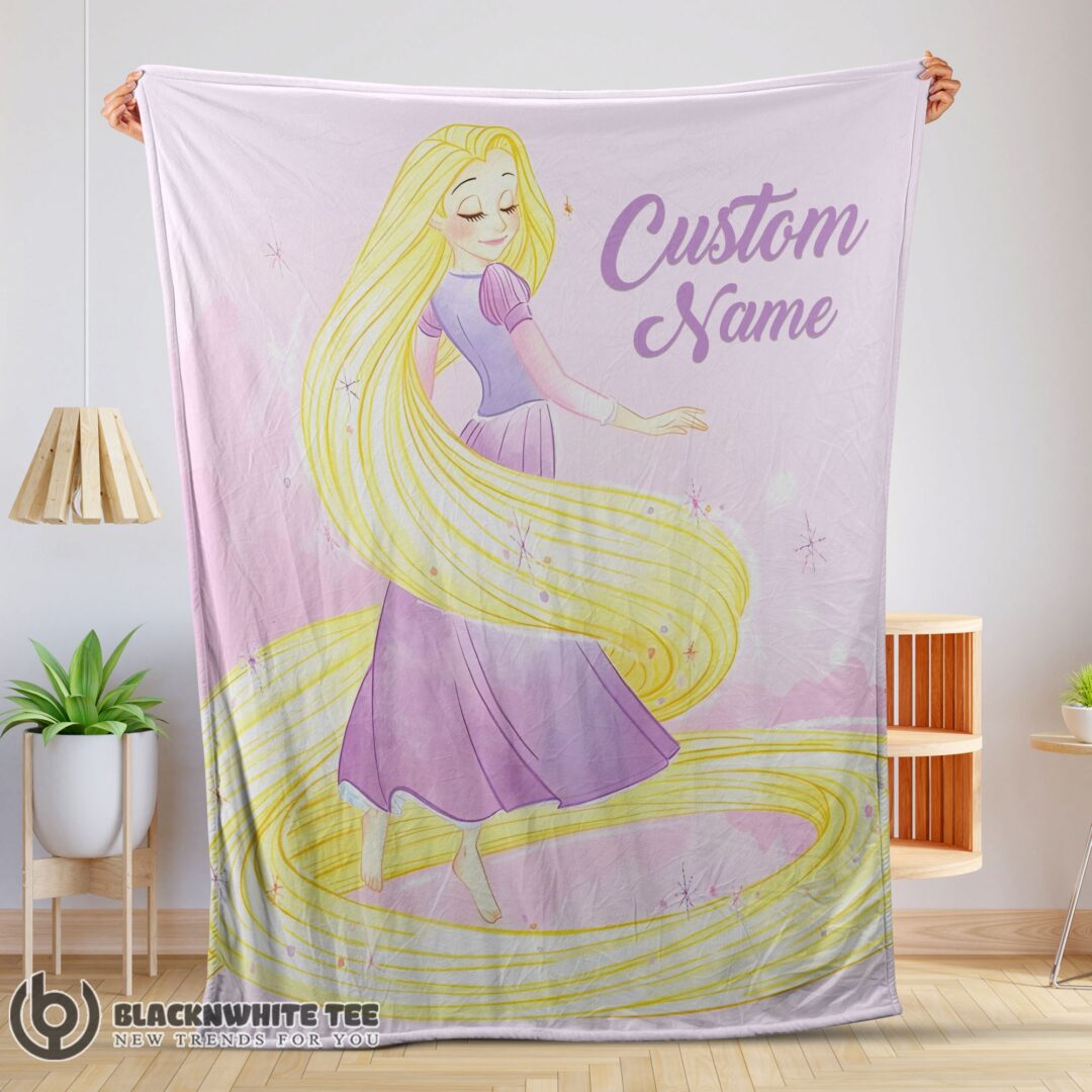Awesome Cute Disney Rapunzel Blanket Fleece Customized Blanket