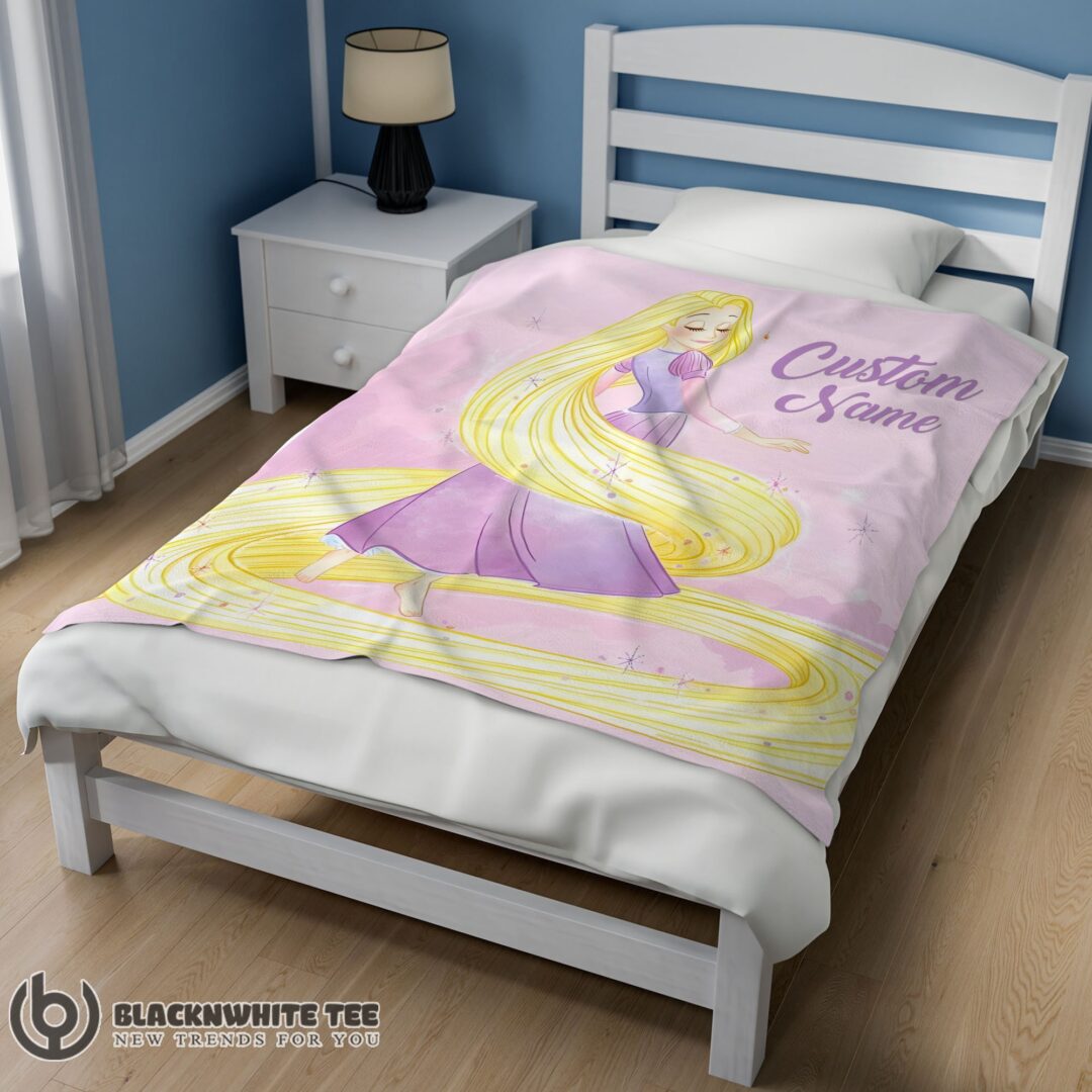 Awesome Cute Disney Rapunzel Blanket Fleece Customized Blanket