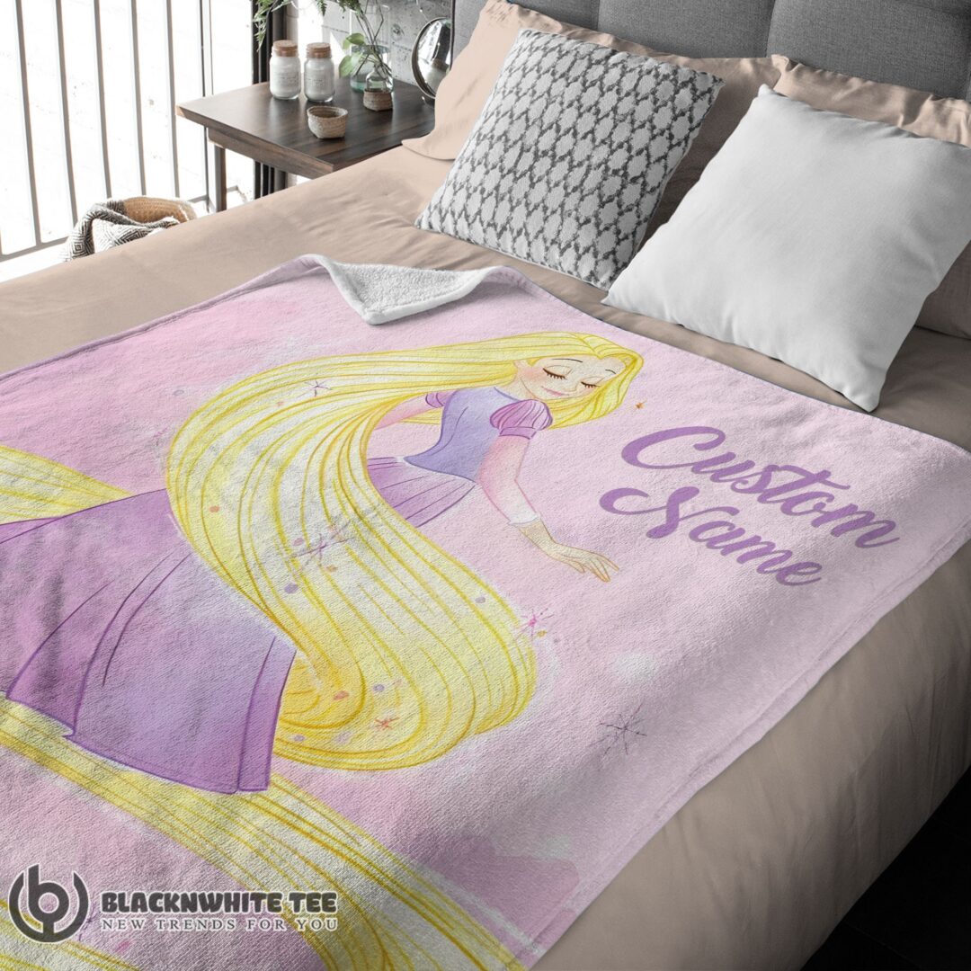 Awesome Cute Disney Rapunzel Blanket Fleece Customized Blanket