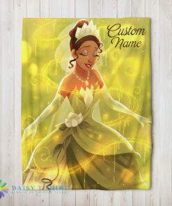 Awesome Cute Disney Tiana Princess The Princess And The Frog Blanket Fleece Customized Blanket